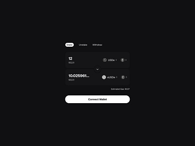 Web3 Staking UI Design - Dark Mode crypto ui ui web3 design