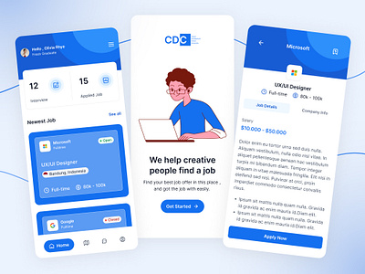 CDC Career App career career development center design education illustration job job vacancy. kampus karir kerja logo lowongan pekerjaan pendidikan uxuidesign uxuidesigners vacancy work