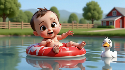 AI Illustration & Animation: Playful Scene for a Children's Cart aianimation aiart animation characterdesign childrensillustration illustration motiondesign