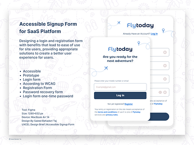 Accessible Signup Form for SaaS Platform accessible animation app branding case study design graphic design illustration illustrator logo minimal product design sign up form typography ui ux vector web web design website