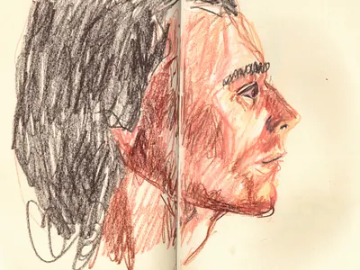 portrait profil illustration oilpaste