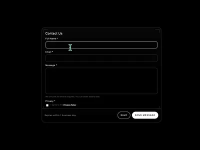 Cosmic Contact Form (Dark and Light modes) 3d animation branding graphic design logo motion graphics ui