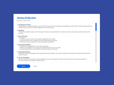 Challenge #089 - Agree to Terms graphic design ui