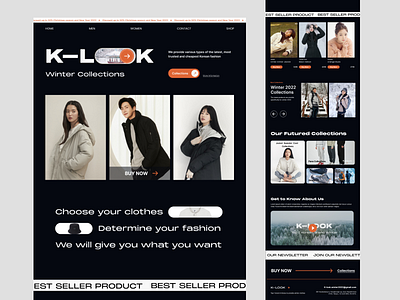 KLook - Korean Fashion Website design website fashion fashion ui fashion website hot design indonesia korea drama korea fashion kroea landing page landing page website new new shot populer ui ui website uiux design