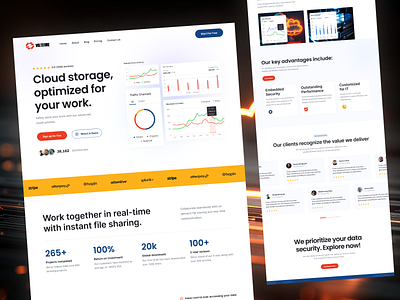 Volt Store - Cloud SaaS Landing Page cloud interface