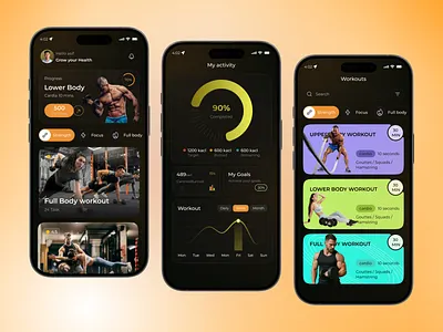 Fitness App UI Concept app app design app ui fitness app graphic design health app ios iphone mobile mobile app mobile app design mobile ui mvp react native ui ui design ux ux design