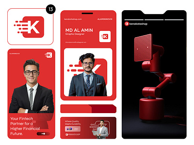 Modern E-Commerce Logo & Brand Identity | KenakataShop visual identity