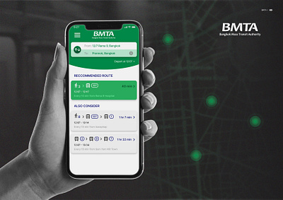 Bangkok Mass Transit Authority App graphic design ui
