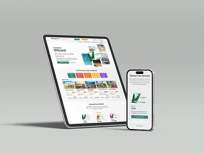 TravelStripe - Gift card graphic design ui user experience ux visual design web design