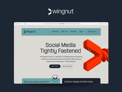 Wingnut—Web Design framer logo minimalist motion graphics spline web design