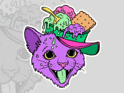 Crazy Cats - Ice cream with Coockies coockies crazy cats ice cream tasty