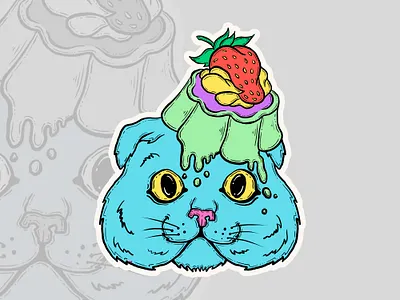 Crazy Cats - Strawberry Jelly with Cream crazy cats cream jelly strawberry tasty