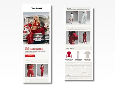 Holiday Fashion Email Design campaign setup canva email design email marketing email template design figma design klaviyo klaviyo flows mailchimp