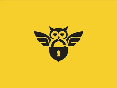 Owl security logo design beat logo best logo bird brand identity branding logo logos owl padlock security