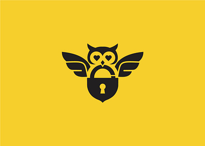 Owl security logo design beat logo best logo bird brand identity branding logo logos owl padlock security