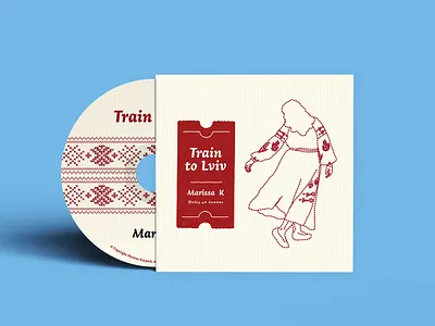 Marissa K - Train to Lviv Album Art album art album design art cd case cd design design embroidered embroidery illustration illustrator lviv music music release record thread ukraine vector woman