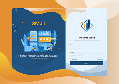 UI Sistem Monitoring Login & Forgot Password app branding cart design graphic design illustration sistem monitoring ui ux