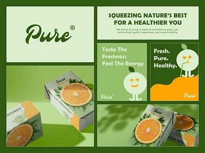 Pure Juice Brand Visual Identity and Packaging design brand identity branding drinks graphic design juice brand juice logo logo design packaging