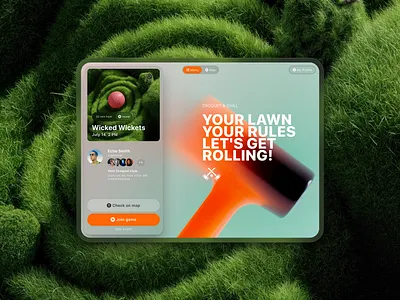 Croquet App Concept app design branding components croquet design logo minimaldesign productdesign ui ux visualdesign