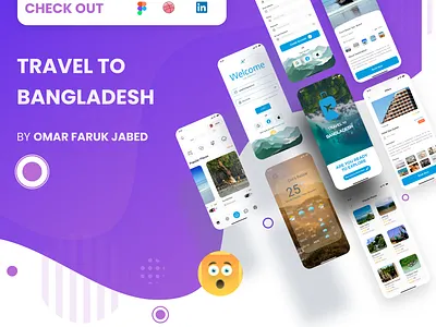 Travel To Bangladesh – UI/UX Case Study branding case study clean design design system dribbble showcase figma high illustration interview low mid minimal modern servey ui user persona ux