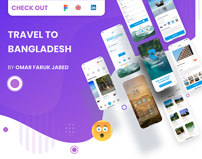 Travel To Bangladesh – UI/UX Case Study branding case study clean design design system dribbble showcase figma high illustration interview low mid minimal modern servey ui user persona ux