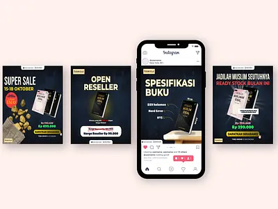 Mockup Instagram Post Selling Books book branding flyer graphic design indonesian instagram post jual beli marketing social media design vector xd design