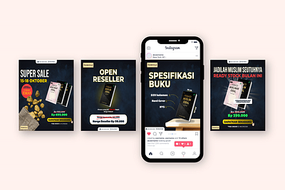 Mockup Instagram Post Selling Books book branding flyer graphic design indonesian instagram post jual beli marketing social media design vector xd design