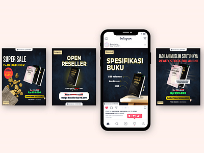 Mockup Instagram Post Selling Books book branding flyer graphic design indonesian instagram post jual beli marketing social media design vector xd design