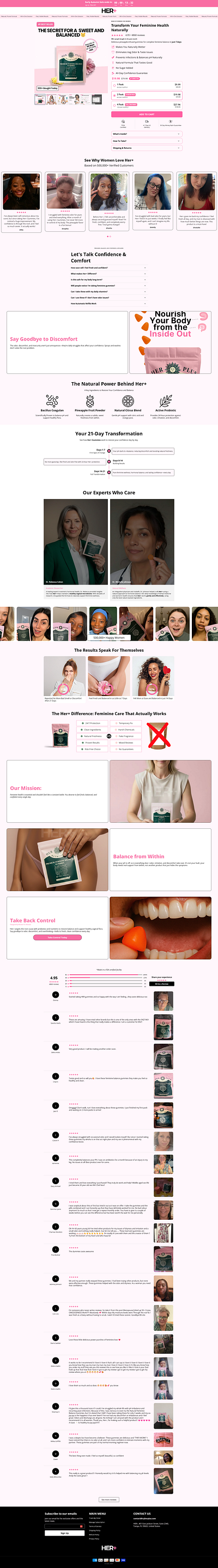 Feminine Health - Funnelish buy funnelish template clone funnelish design designing funnel funnel funnelbuilder funnelish funnelish template