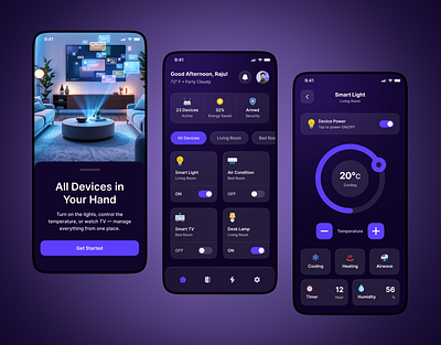 Smart Home App UI Design app ui auto smart home home home app home remote mobile app mobile app ui remote app smart smart app smart home ui ui design uiux uiux design uiuxdesign user interface