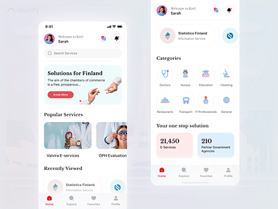 Revolutionize the way you access Government Services with Kivi android app app screens applify business design finland government interface ios mobile app design projects services ui uiux ux