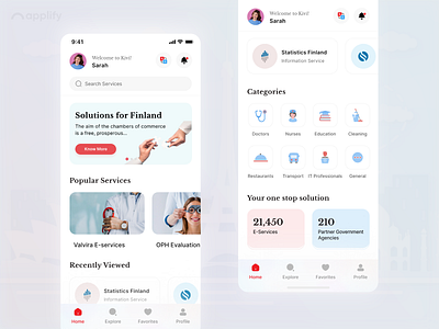 Revolutionize the way you access Government Services with Kivi android app app screens applify business design finland government interface ios mobile app design projects services ui uiux ux