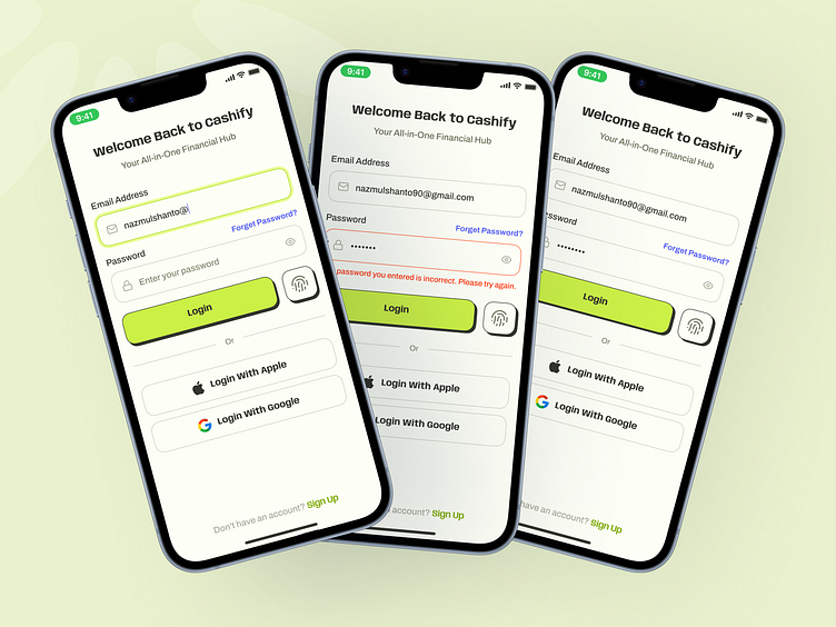 🔐 Login Screens UI Design by Nazmul Haque Shanto for Craftora on Dribbble