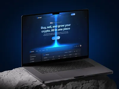 Nexbit — Crypto Website b2b blockchain crypto glow gradient homepage design landinpage platform product design saas tech trading ui web design