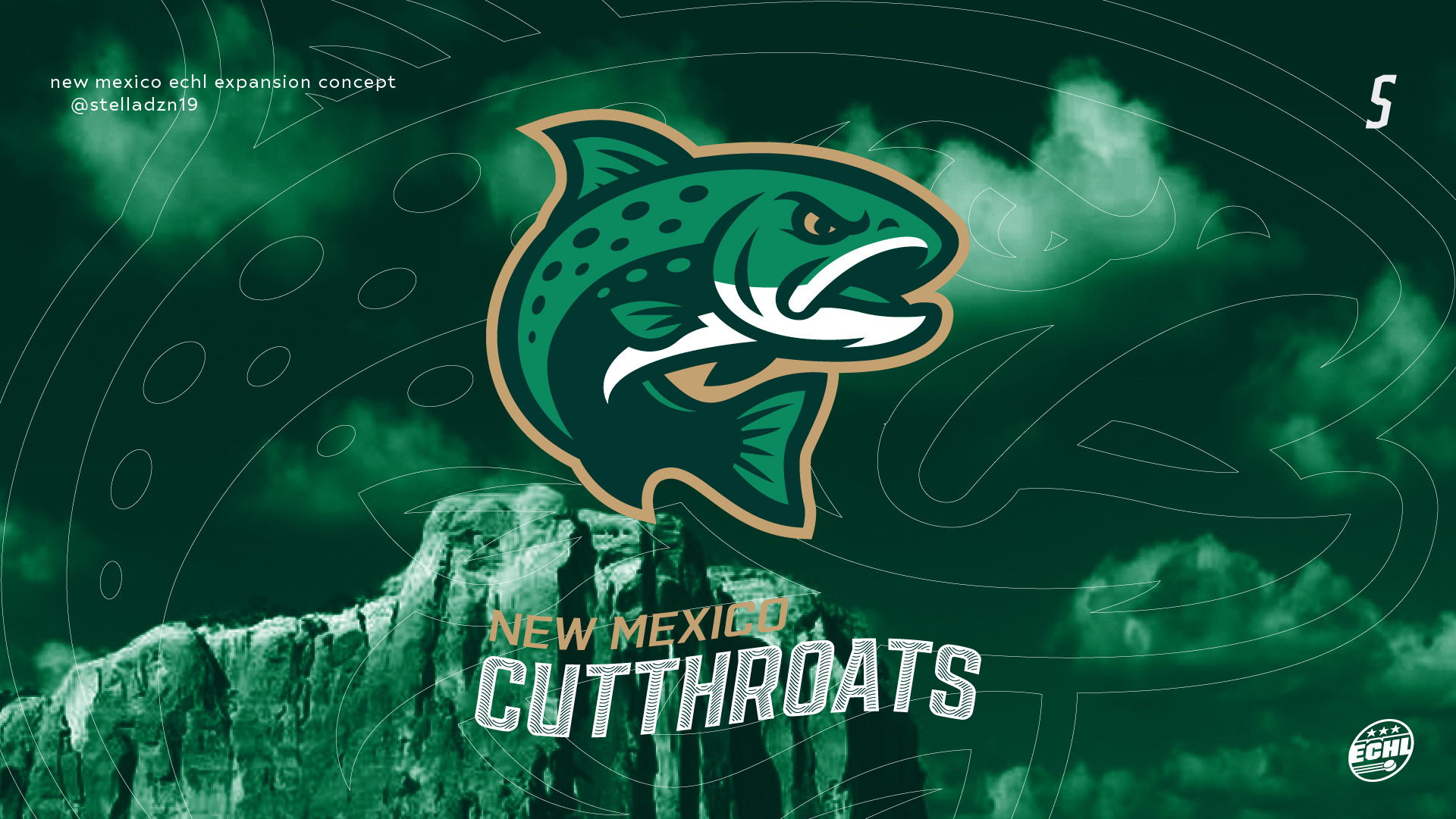 New Mexico Cutthroats ECHL Expansion Concept branding graphic design hockey logo mascot mascot logo sports sports design sports logo