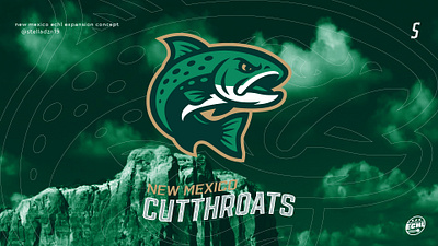New Mexico Cutthroats ECHL Expansion Concept branding graphic design hockey logo mascot mascot logo sports sports design sports logo