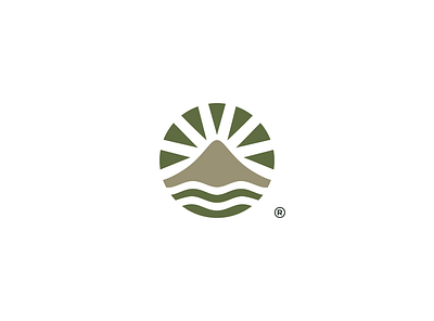 Logo combination ( sun + mountain + water ) design graphic design icon initials logo logo monogram logo