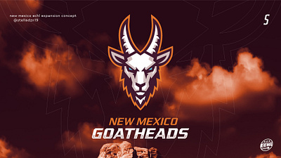 New Mexico Goatheads ECHL Expansion Concept baseball branding design esports logo graphic design hockey hockey logo illustration logo mascot logo sports sports logo