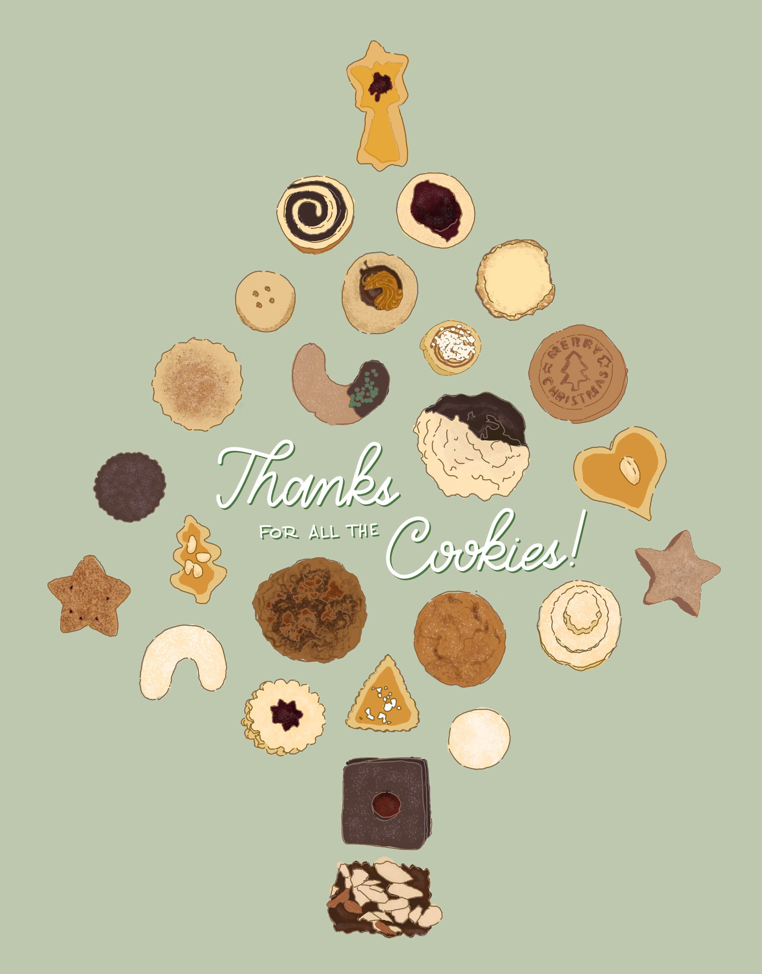 Christmas Cookies christmas confections cookies digital art illustration procreate