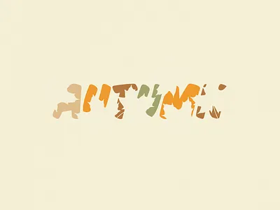 Autumn (Revisited) | Typographical Poster autumn font graphics illustration letters poster season simple text typography