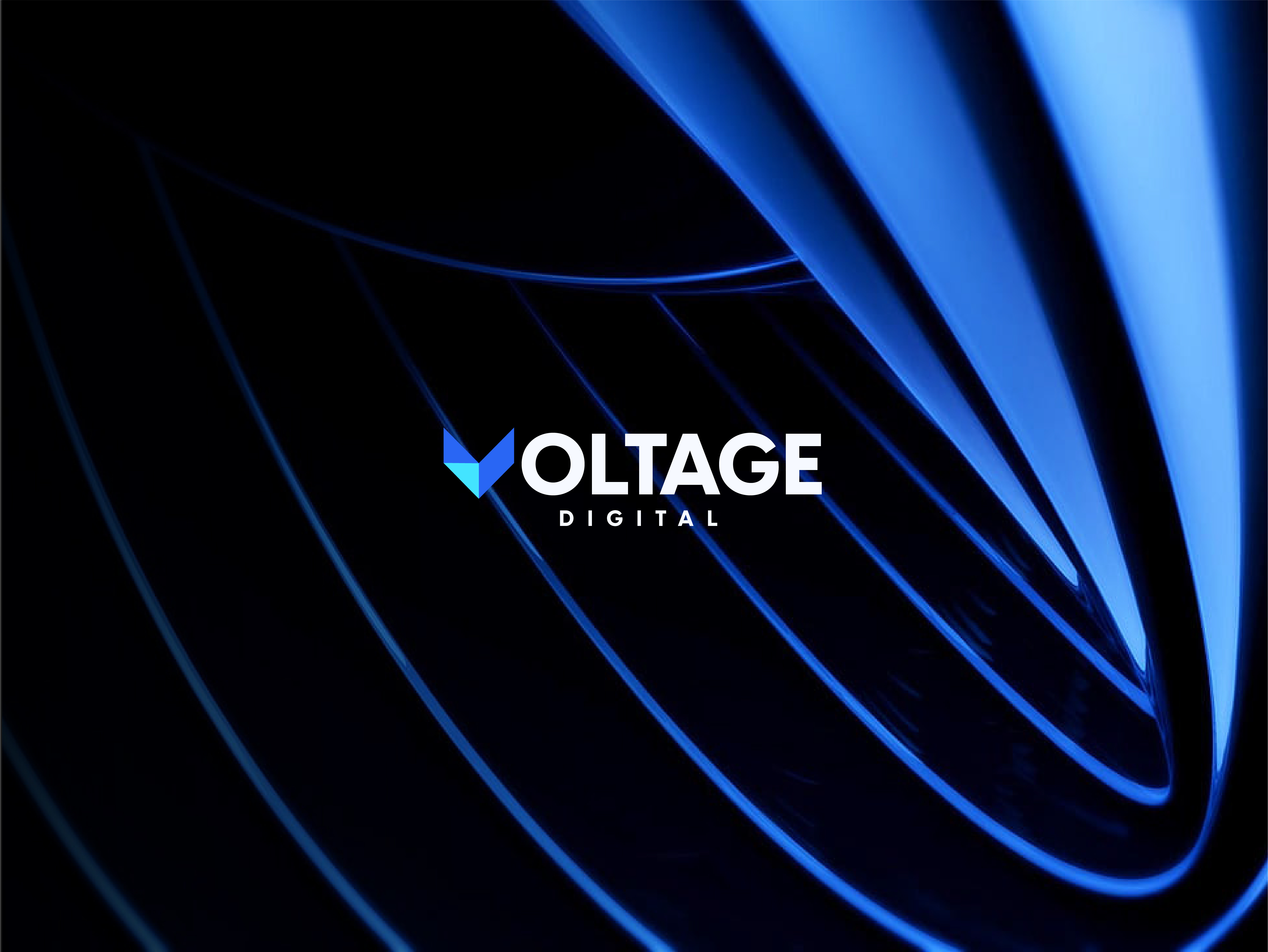 The Voltage Digital Letter V logo arrow logo blue logo branding forward logo geometric v logo initial logo letter v logo lettermark logo logo design minimal v logo saas branding saas logo software logo startup logo tech logo v logo wordmark logo