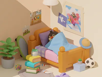 Friday 3d 3dillustration blender character color concept drawing