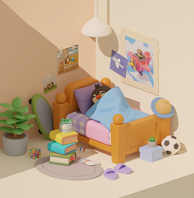Friday 3d 3dillustration blender character color concept drawing