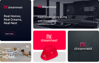 DreamNest – Modern Real Estate Logo Design architecture brand identity branding clean design dream home home logo house logo logo design luxury real estate minimalist logo modern branding modern logo premium logo property branding property business real estate agency real estate logo realtor branding realty urban living