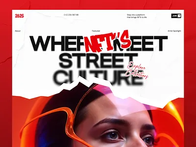 Web3 NFT - Landing page artplatform blockchain crypto cryptoart designstudio eth gassstudio landingpage memecoin nft nftmarketplace opensea uiuxdesign userexperience userinterface web3 websitedesign