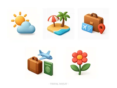 · TRAVEL DAILY · design icon illustrator isometric logo