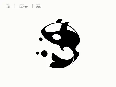 虎鲸logo｜Orca logo branding design graphic design icon logo logo design orca orca logo 创意 极简logo 标志设计 标识设计 虎鲸 logo 虎鲸logo 黑白logo 黑白徽标