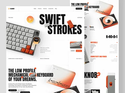 Slasher - Home Page bold clean graphic design homepage keyboard landingpage ui webdesign website