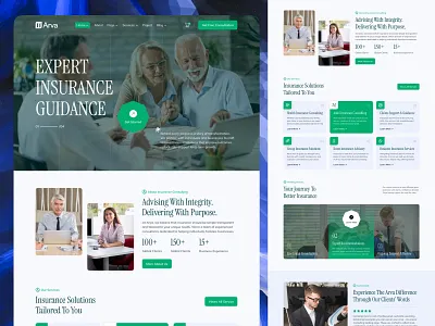 Insurance Consulting Website branding car insurance consulting design graphic design health insurance homepage illustration insurance insurance agency insurance company insurance pensions landibgpage landing landing page life insurance ui uiux web design website