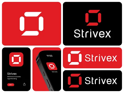 Modern App Logo app logo appicon brand identity branding design fintech logo futuristic logo innovative logo lettermark logo minimalist logo modern logo professional logo s strivex tech startup logo ui visual identity